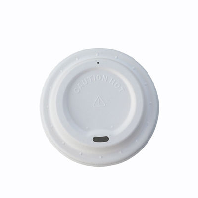 Compostable 80mm 90mm Disposable Molded Bagasse Cup Lids