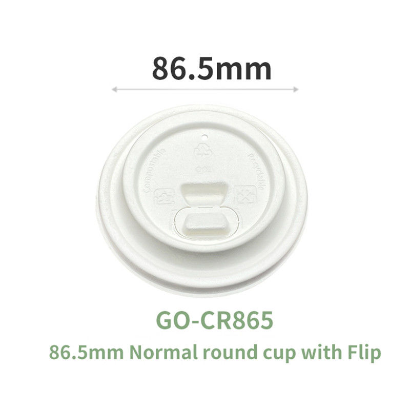 Biodegradable Sugarcane Pulp Molding Cute Disposable Takeaway Paper Cup Lid For Coffee Shop