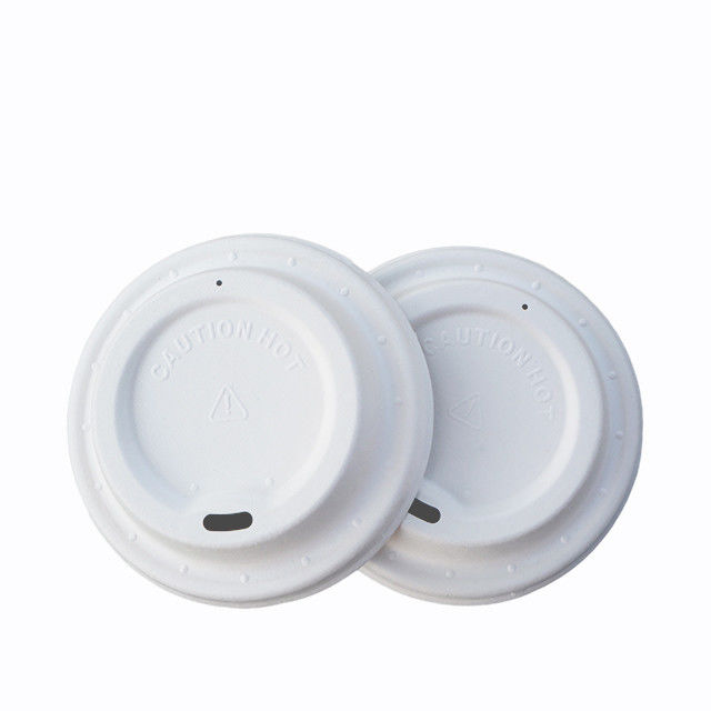 Compostable 80mm 90mm Disposable Molded Bagasse Cup Lids